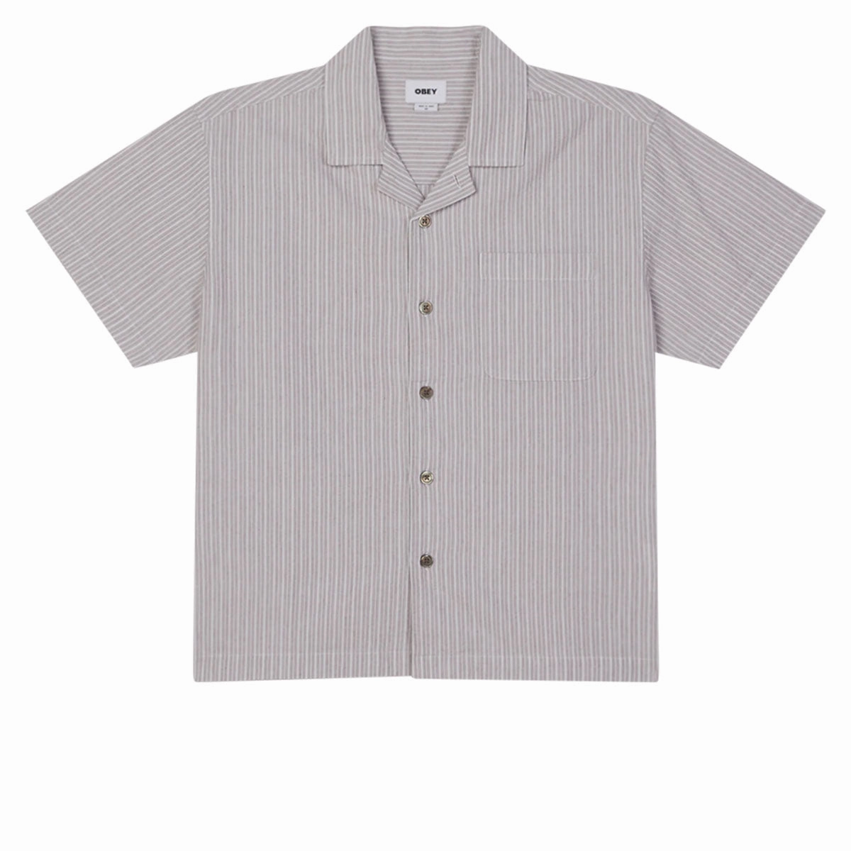 Wigs Obey Reducer Woven Shirt - Brown Multi Chargers
