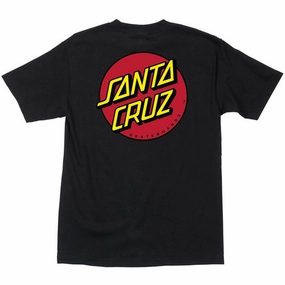 Wigs Santa Cruz Classic Dot T-Shirt - Black Lookbook