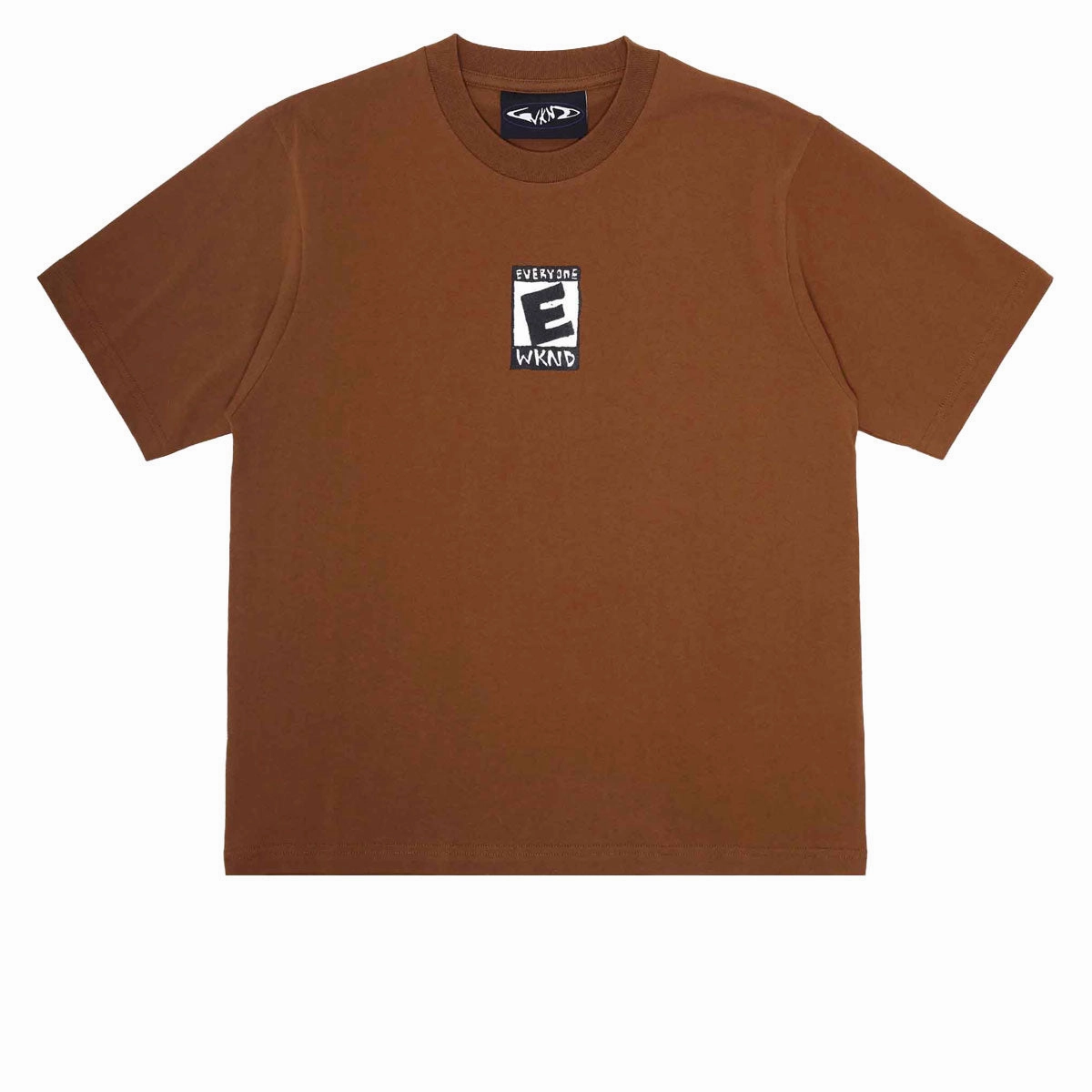 WKND E Is For Everyone T-Shirt - Brown Paper Shipping Supplies