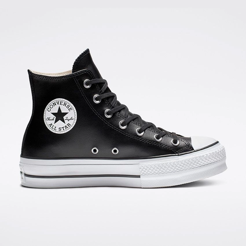 Women's CT All Star Lift Leather High Top Movies Audiobooks