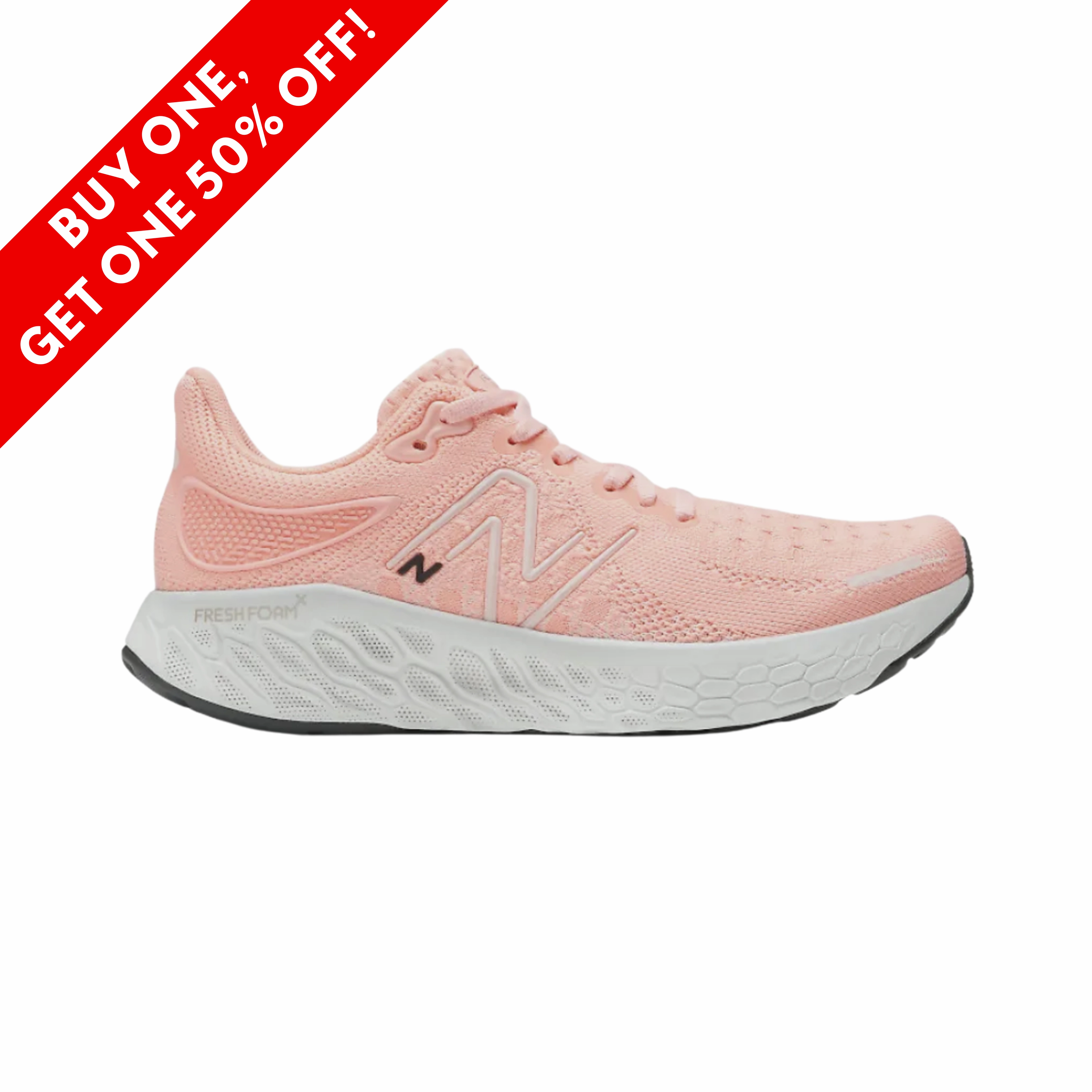 Women's Fresh Foam x 1080v12 - Grapefruit with Washed Pink and Quartz Grey (B Width)