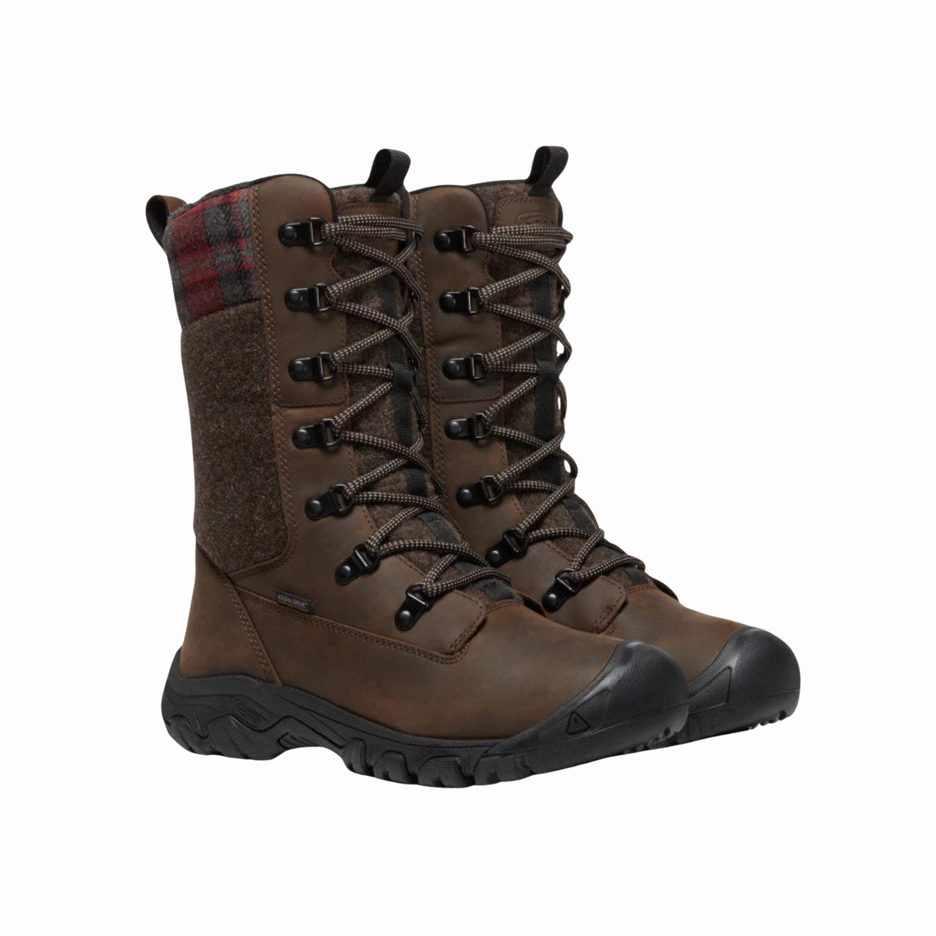 Women's Greta Tall Waterproof Boot - Brown/Red Plaid (Regular Width)