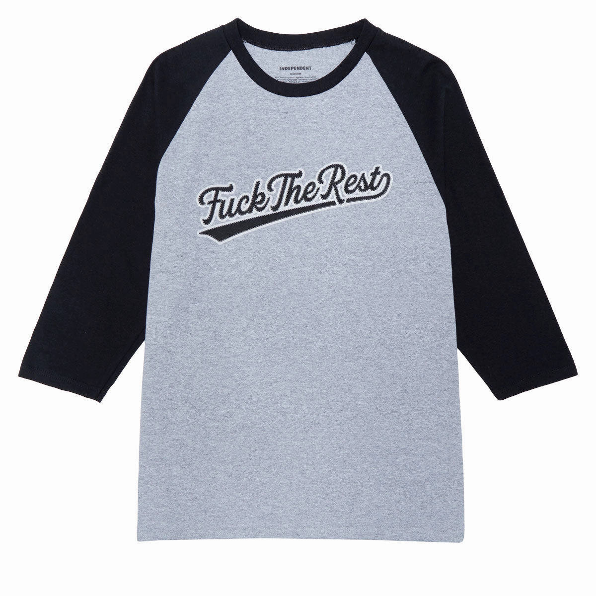 Women's Grooming Independent FTR Team 3/4 Sleeve T-Shirt - Sport Grey/Black Free Shipping