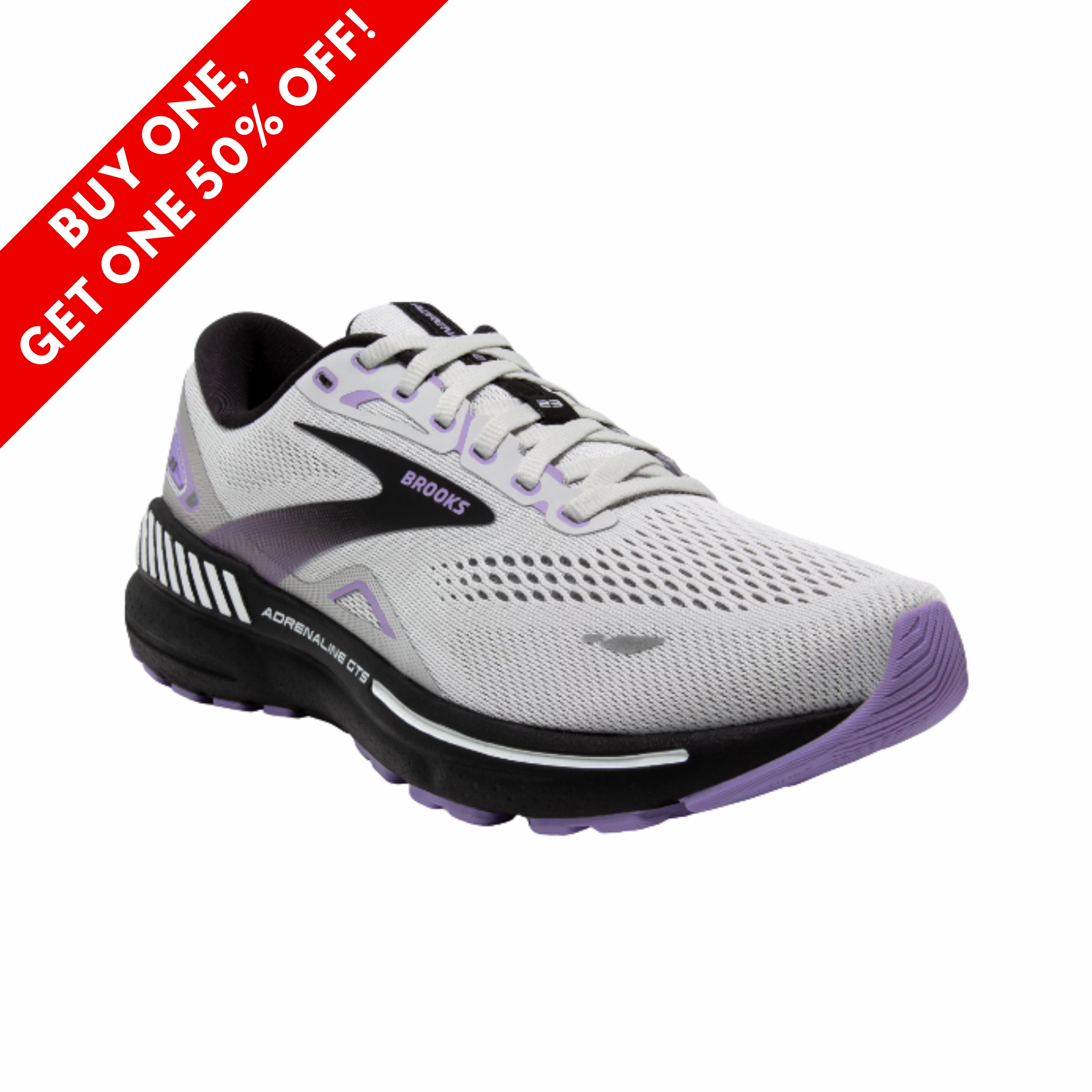 Womens Adrenaline GTS 23  Grey/Black/Purple (B Width)