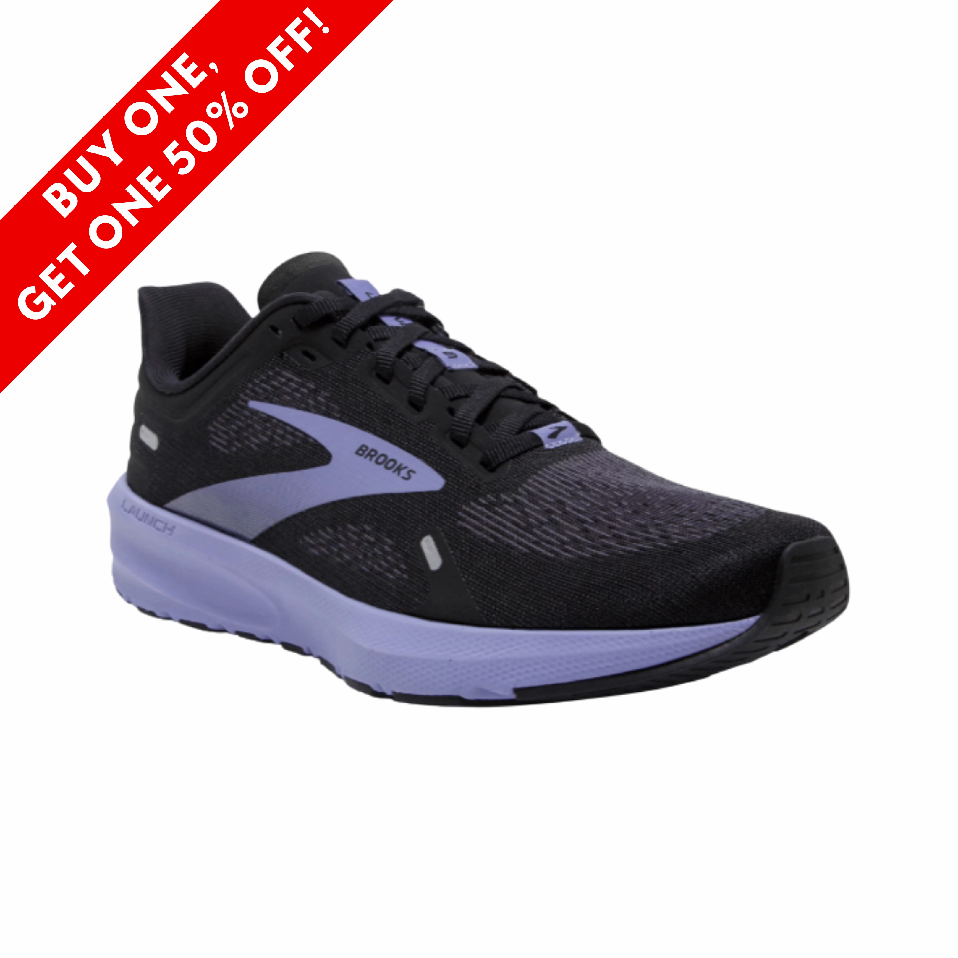 Womens Launch 9  Black/Ebony/Purple (B Width)
