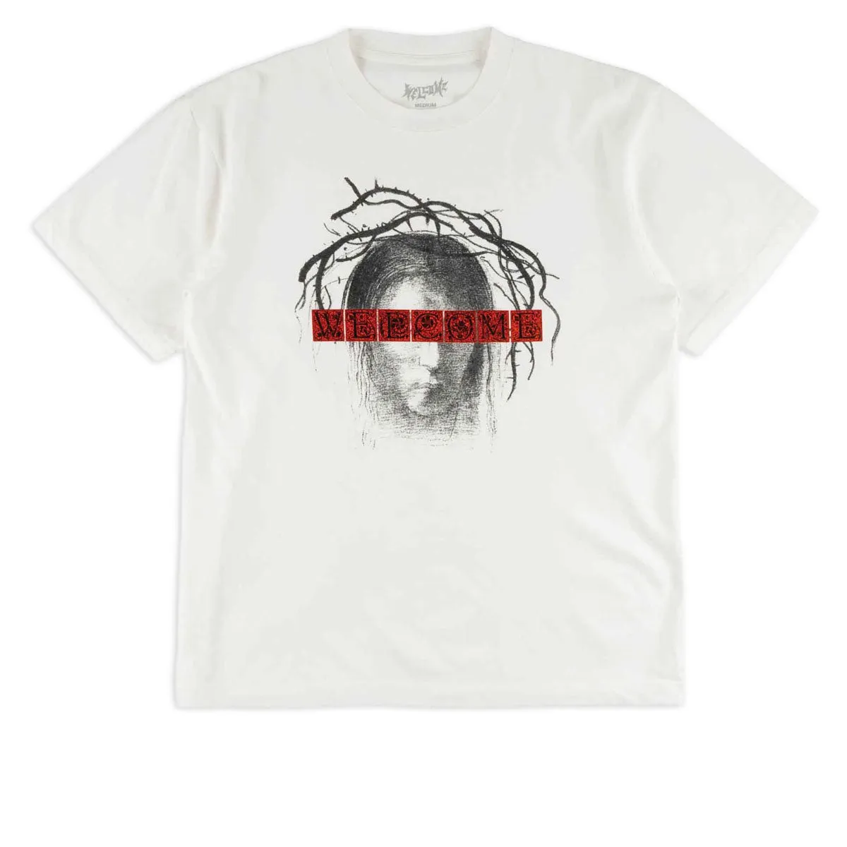Workbooks Welcome Redacted T-Shirt - White Swimwear