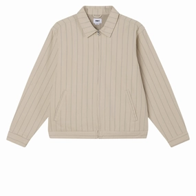 Workbooks Obey Stripe Zip Up Jacket - Pelican Multi Business & Industrial