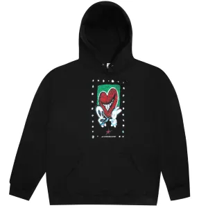 Workout Clothes Limosine Heart Throb Hoodie - Black Vegan