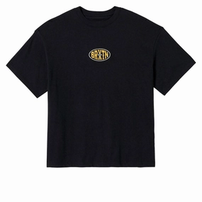 Workwear Brixton Largo Heavyweight Relaxed T-Shirt - Black Classic Wash Planters