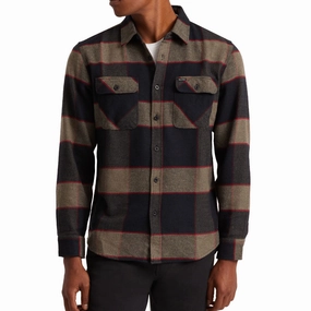 Year-Round Basics Brixton Bowery Long Sleeve Shirt - Heather Grey/Charcoal Printed Apparel