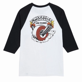 Yoga Wear Spitfire Burnout T-Shirt - White/Black/Multi Color Print Household Cleaning